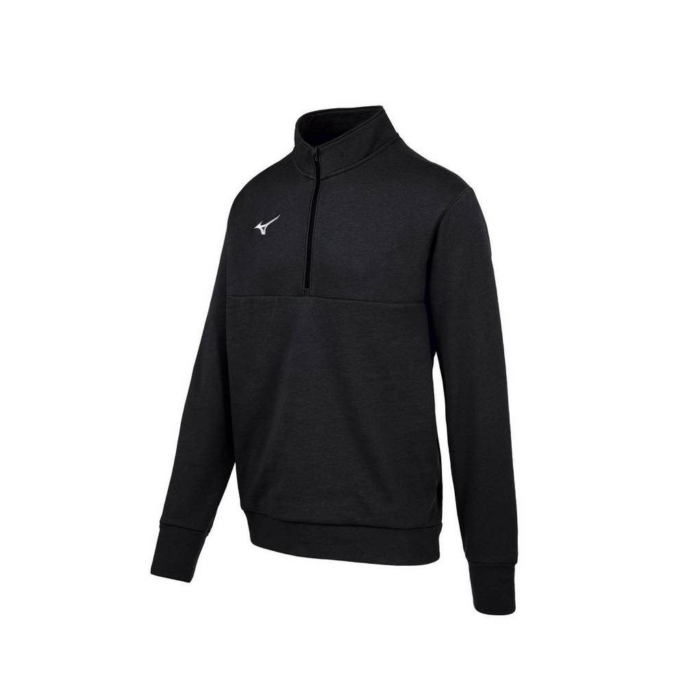 Pullover Mizuno MZ1 1/4 Zip Fleece Hombre Negras España FHPX-18347